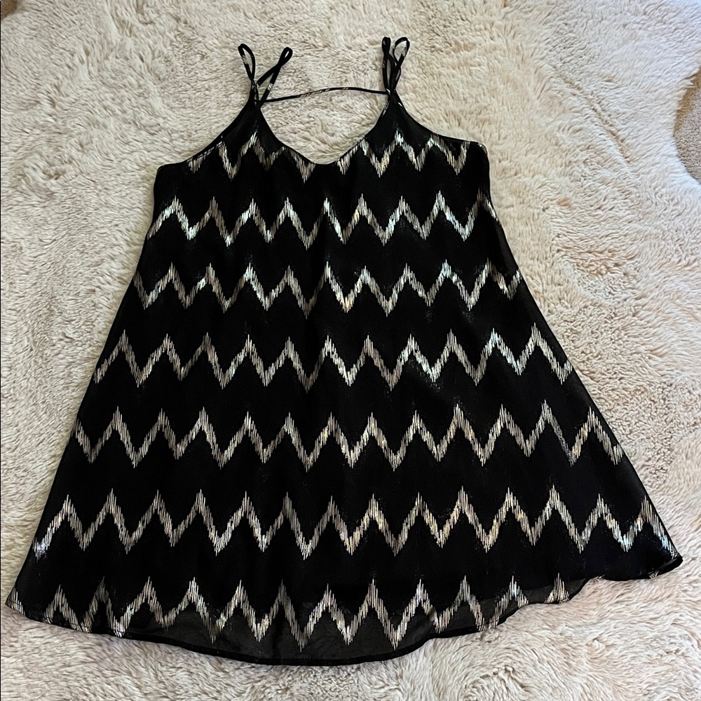 Black and Gold Mini Dress